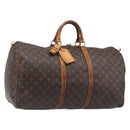 LOUIS VUITTON Monogram Keepall 55 Boston Bag M41424 LV Auth 201482-1