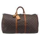 LOUIS VUITTON Monogram Keepall 55 Boston Bag M41424 LV Auth 201482-13