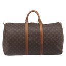 LOUIS VUITTON Monogram Keepall 55 Boston Bag M41424 LV Auth 201482-2