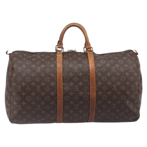 LOUIS VUITTON Monogram Keepall 55 Boston Bag M41424 LV Auth 201482