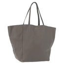 CELINE Cabas Phantom Tote Bag Leather Gray Silver Auth 201483-1