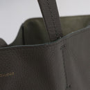 CELINE Cabas Phantom Tote Bag Leather Gray Silver Auth 201483-10
