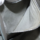 CELINE Cabas Phantom Tote Bag Leather Gray Silver Auth 201483-22