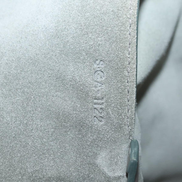 CELINE Cabas Phantom Tote Bag Leather Gray Silver Auth 201483