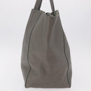 CELINE Cabas Phantom Tote Bag Leather Gray Silver Auth 201483-3