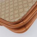 CELINE Macadam Canvas Shoulder Bag PVC Beige Gold Auth 201484A-18