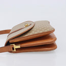 CELINE Macadam Canvas Shoulder Bag PVC Beige Gold Auth 201484A-4