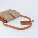 CELINE Macadam Canvas Shoulder Bag PVC Beige Gold Auth 201484A-7