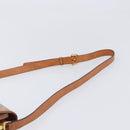 CELINE Macadam Canvas Shoulder Bag PVC Beige Gold Auth 201484A-14
