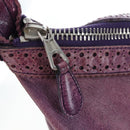 BALENCIAGA Covered Giant Day Hand Bag Leather Purple Silver 204527 Auth 201485V-24