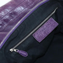BALENCIAGA Covered Giant Day Hand Bag Leather Purple Silver 204527 Auth 201485V-28