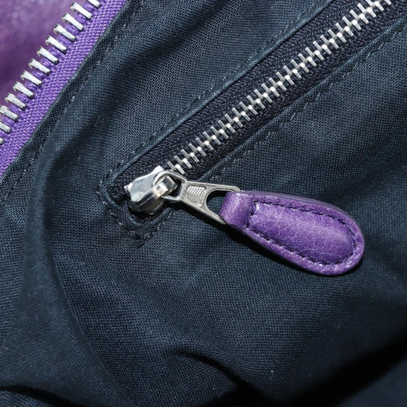 BALENCIAGA Covered Giant Day Hand Bag Leather Purple Silver 204527 Auth 201485V