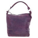 BALENCIAGA Covered Giant Day Hand Bag Leather Purple Silver 204527 Auth 201485V-2
