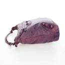 BALENCIAGA Covered Giant Day Hand Bag Leather Purple Silver 204527 Auth 201485V-5