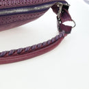 BALENCIAGA Covered Giant Day Hand Bag Leather Purple Silver 204527 Auth 201485V-8