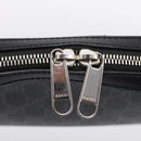 GUCCI GG Supreme Clutch Bag PVC Black Silver 495562 Auth 201486V-14