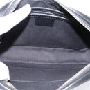 GUCCI GG Supreme Clutch Bag PVC Black Silver 495562 Auth 201486V-17