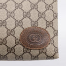 GUCCI GG Supreme Clutch Bag PVC Beige Gold 67 039 5229 Auth 201488-8