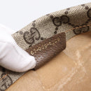 GUCCI GG Supreme Clutch Bag PVC Beige Gold 67 039 5229 Auth 201488-12