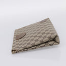 GUCCI GG Supreme Clutch Bag PVC Beige Gold 67 039 5229 Auth 201488-3