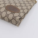 GUCCI GG Supreme Clutch Bag PVC Beige Gold 67 039 5229 Auth 201488-7
