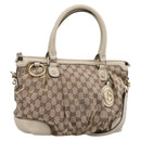 GUCCI GG Canvas Sukey Hand Bag 2way Beige Gold 247902 Auth 201493-1