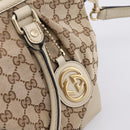GUCCI GG Canvas Sukey Hand Bag 2way Beige Gold 247902 Auth 201493-18