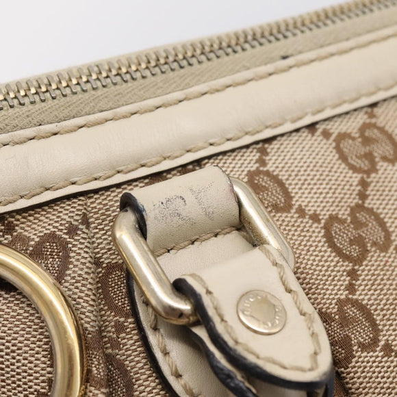 GUCCI GG Canvas Sukey Hand Bag 2way Beige Gold 247902 Auth 201493