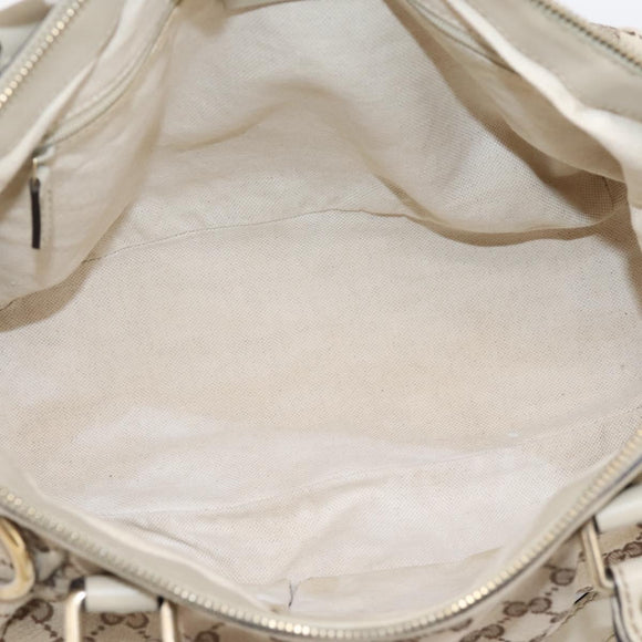 GUCCI GG Canvas Sukey Hand Bag 2way Beige Gold 247902 Auth 201493