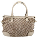 GUCCI GG Canvas Sukey Hand Bag 2way Beige Gold 247902 Auth 201493-3