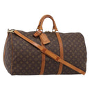 LOUIS VUITTON Monogram Keepall Bandouliere 55 Boston Bag M41414 LV Auth 201494-1