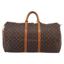 LOUIS VUITTON Monogram Keepall Bandouliere 55 Boston Bag M41414 LV Auth 201494-3