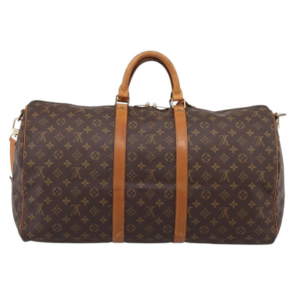 LOUIS VUITTON Monogram Keepall Bandouliere 55 Boston Bag M41414 LV Auth 201494