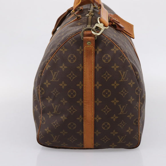 LOUIS VUITTON Monogram Keepall Bandouliere 55 Boston Bag M41414 LV Auth 201494