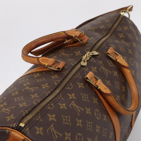 LOUIS VUITTON Monogram Keepall Bandouliere 55 Boston Bag M41414 LV Auth 201494