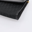 Christian Dior Trotter Canvas Chain Shoulder Bag Black Gold Auth 201497-11