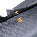 Christian Dior Trotter Canvas Chain Shoulder Bag Black Gold Auth 201497-15