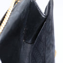 Christian Dior Trotter Canvas Chain Shoulder Bag Black Gold Auth 201497-19