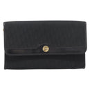 Christian Dior Trotter Canvas Chain Shoulder Bag Black Gold Auth 201497-2