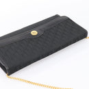Christian Dior Trotter Canvas Chain Shoulder Bag Black Gold Auth 201497-6