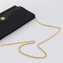 Christian Dior Trotter Canvas Chain Shoulder Bag Black Gold Auth 201497-7