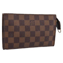 LOUIS VUITTON Damier Ebene Marais Pouch LV Auth 201498A-1