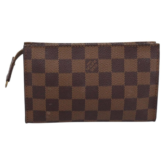 LOUIS VUITTON Damier Ebene Marais Pouch LV Auth 201498A