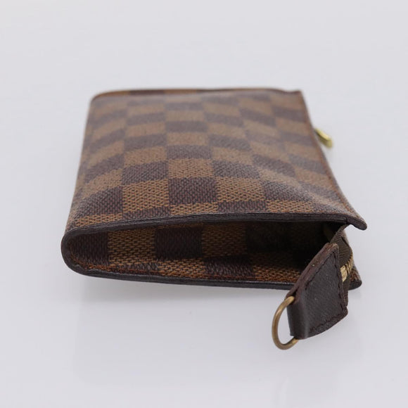 LOUIS VUITTON Damier Ebene Marais Pouch LV Auth 201498A