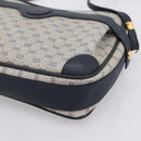 GUCCI Micro GG Supreme Shoulder Bag PVC Navy Gold 007 084 0423 Auth 201500-9
