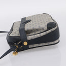 GUCCI Micro GG Supreme Shoulder Bag PVC Navy Gold 007 084 0423 Auth 201500-3