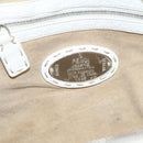 FENDI Celeria Hand Bag Leather White Silver Auth 201501-20