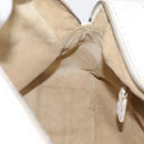 FENDI Celeria Hand Bag Leather White Silver Auth 201501-22