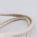 FENDI Celeria Hand Bag Leather White Silver Auth 201501-9