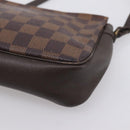 LOUIS VUITTON Damier Ebene Trousse Makeup Pouch N51982 LV Auth 201504A-16
